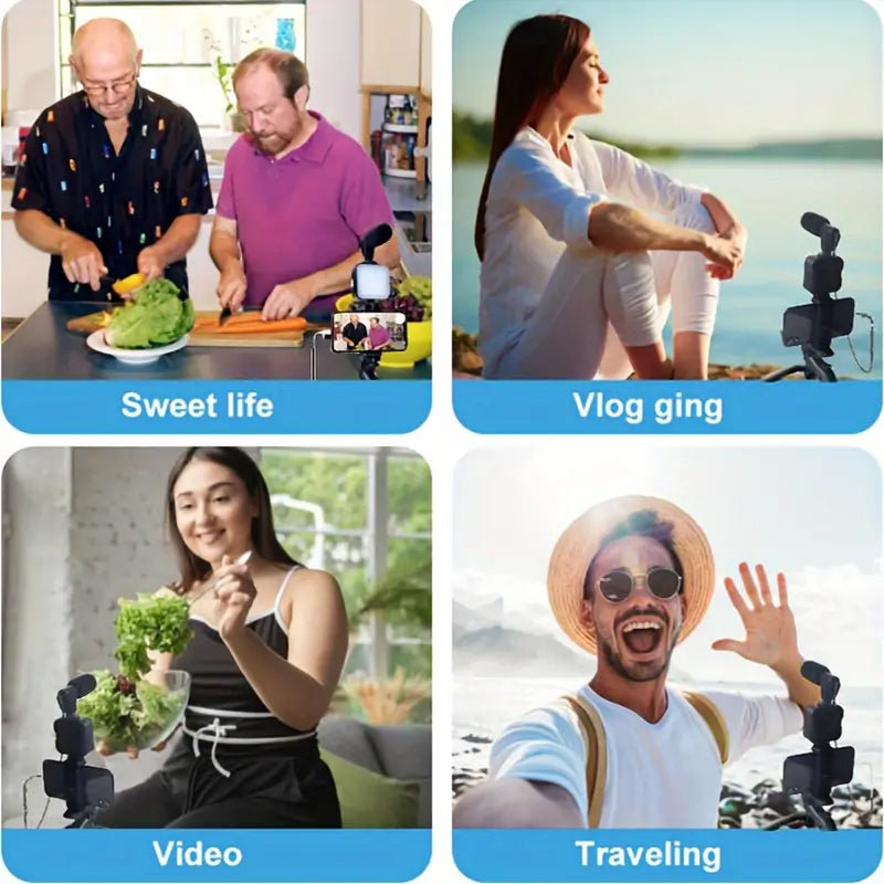 Linova™ 5-in-1 LED Fill Light Stand for Selfies, Vlogging & Interviews