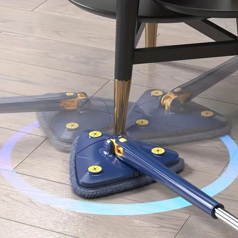 Linova™ 360° Rotating Mop Set - Long Handle, Hands-free Squeeze, Wet/Dry for Floors, Walls, Ceilings & Glass