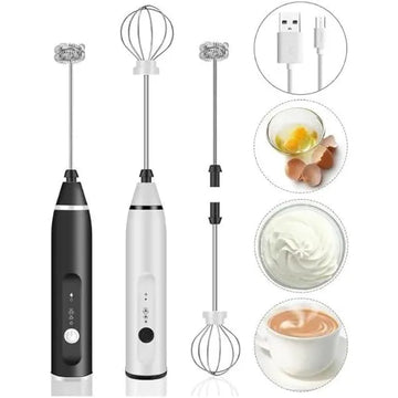 Rechargeable Electric Egg Beater Coffee Mixer Baking Tool