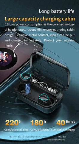 Linova™ M10 Waterproof Bluetooth Earbuds with Touch Control & Enhanced Bass
