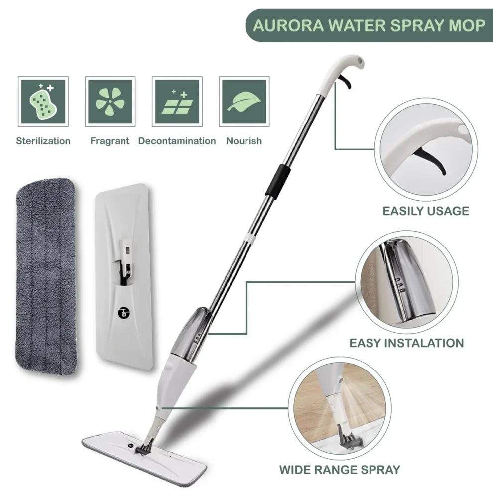 Linova™ Spray Mop with Refillable Bottle and Pro-Microfiber Mop